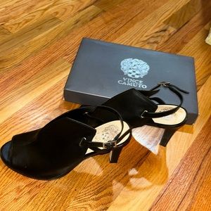 Vince Camuto, Black soft grain sheep heels